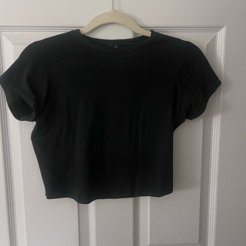 SKIMS Black Crop Top